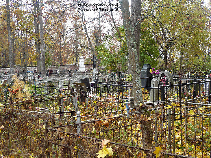 Вид Иоанно-Богословского кладбища (на старой территории); фото Изяслава Тверецкого, октябрь 2010 г.