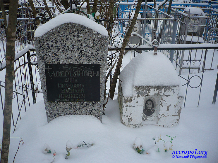 Могила Анны и Василия Аверьяновых; фото Изяслава Тверецкого, январь 2012 г.