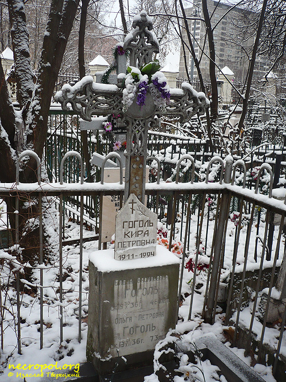 Могила Гоголей; фото Изяслава Тверецкого, ноябрь 2010 г.