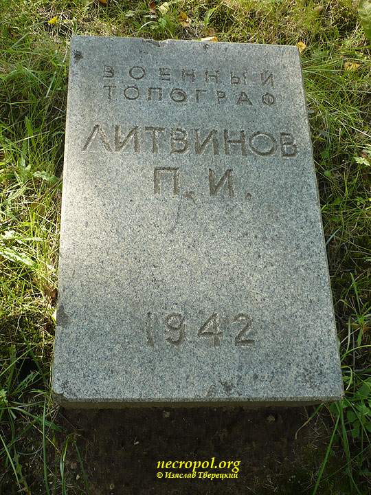Могила военного топографа П. Литвинова; фото Изяслава Тверецкого, сентябрь 2010 г.