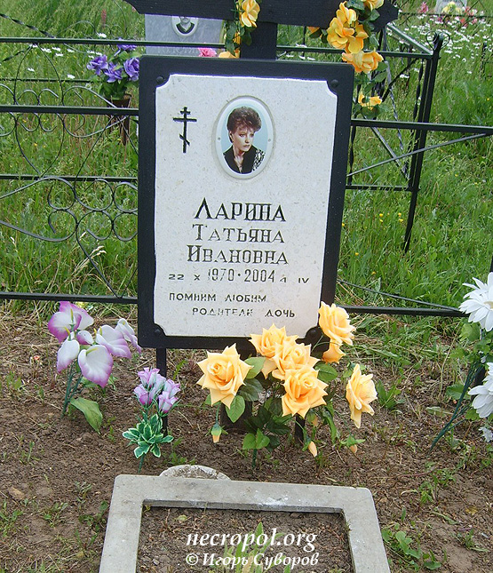 Могила на Новом кладбище в пос. Старожилово; фото Игоря Суворова, июнь 2011 г.